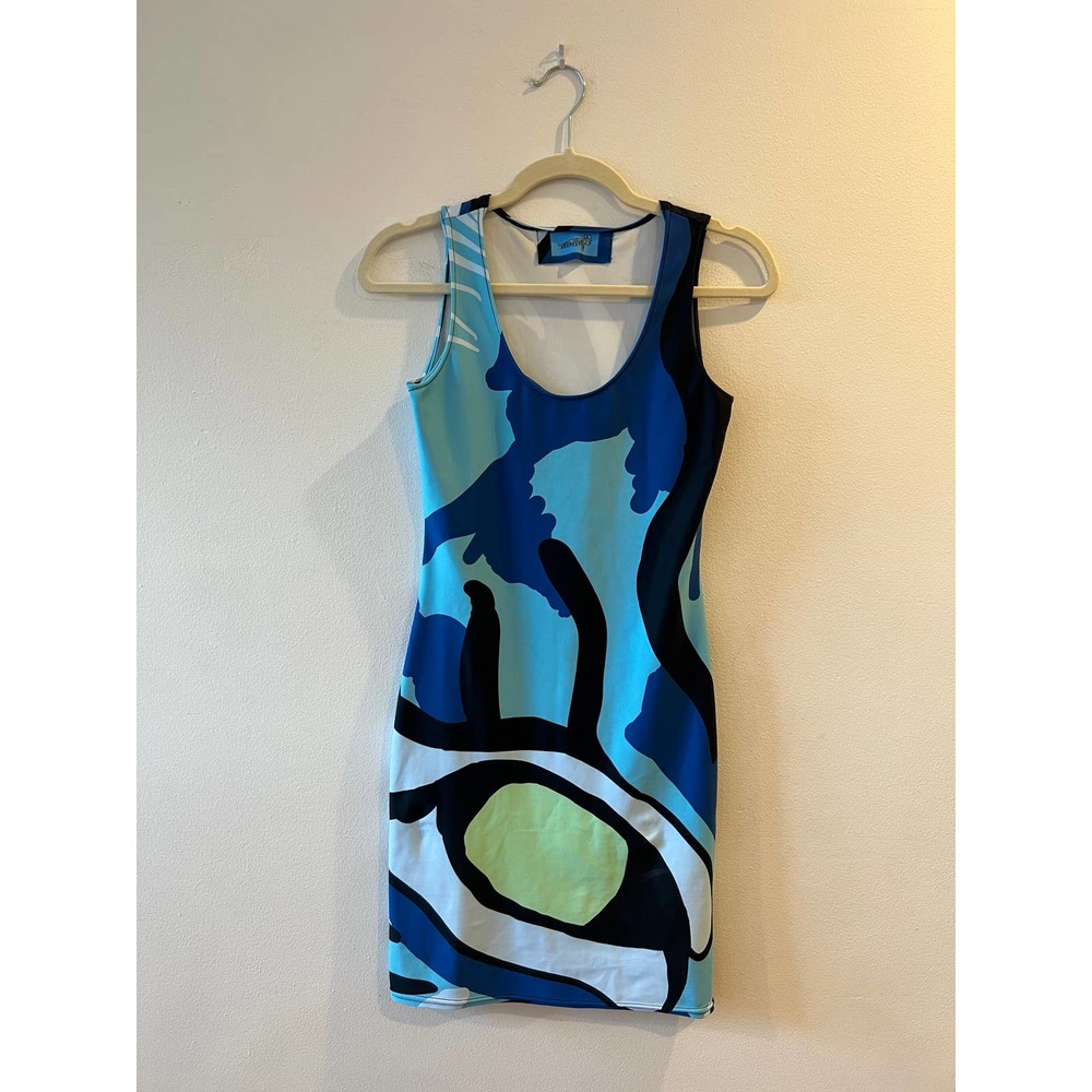 abstract tank body con dress